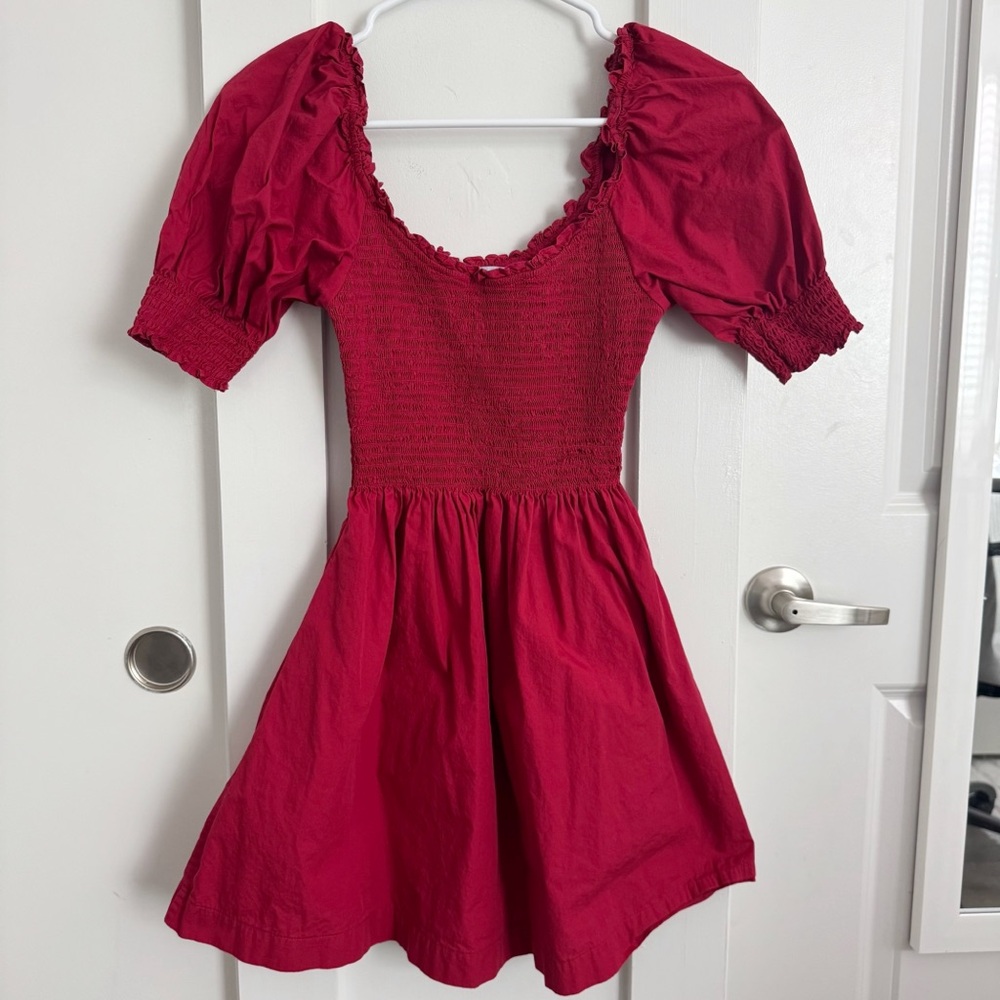 Hill House Red Smocked Dress